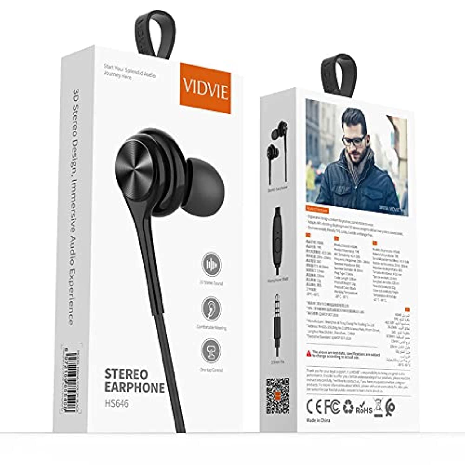  Foto - Hs646 Stereo Earphone Vidvie